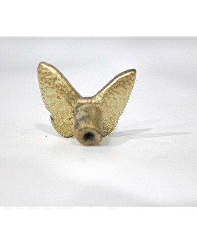 1 Adet -  Pirinç Kaplama Vidalı Tepsi Kulpu - Kelebek Model