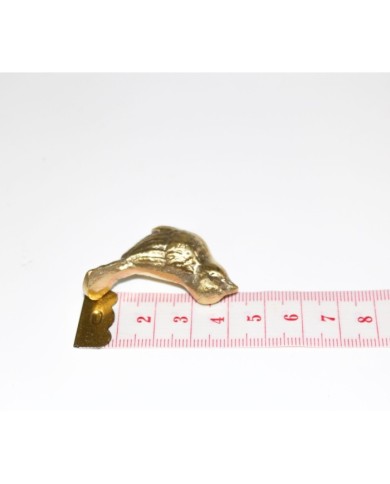 1 Adet -  Pirinç Kaplama Vidalı Tepsi Kulpu - Kuş Model