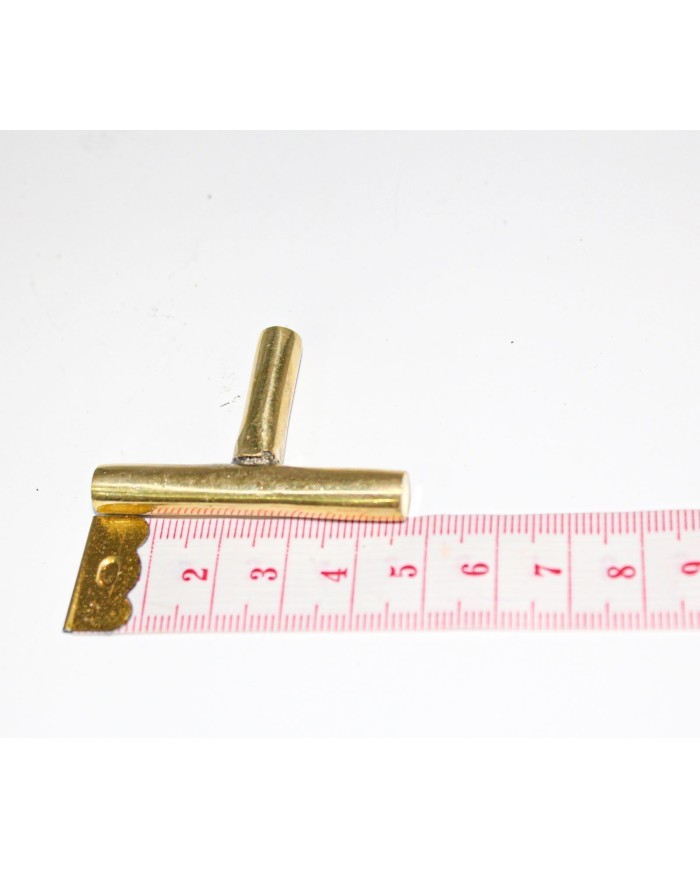 1 Adet -  Pirinç Kaplama Vidalı Tepsi Kulpu - T Model