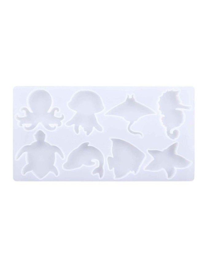 Çoklu  Deniz Canlıları Epoksi ve Mum Kalıbı - Hobi Silikon Kalıbı -Kod:452