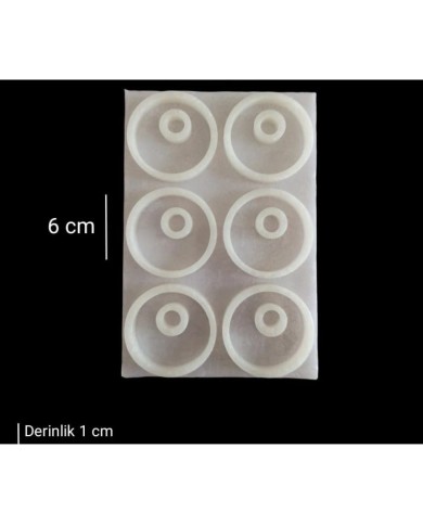 6 cm - Peçete Yüzüğü Kalıbı M2 - Kod: SN1228