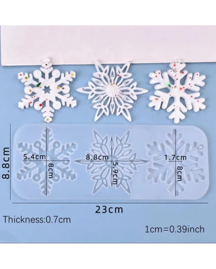 Çoklu Kar Tanesi Epoksi Reçine Kalıp - Kod:1112