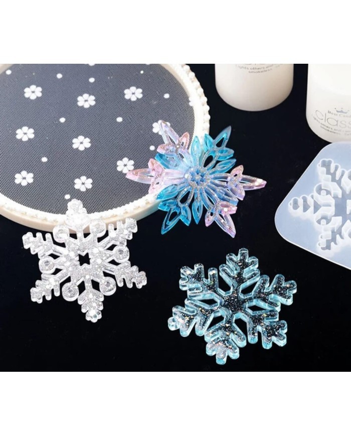 Çoklu Kar Tanesi Epoksi Reçine Kalıp - Kod:1112