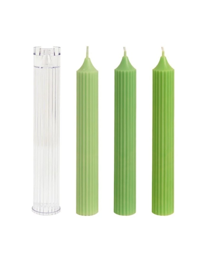 Uzun Yuvarlak Çizgili Mika Mum Kalıbı - Mika Model: