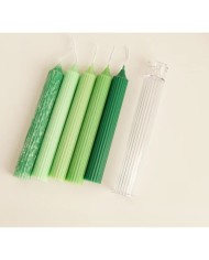 Uzun Yuvarlak Çizgili Mika Mum Kalıbı - Mika Model: