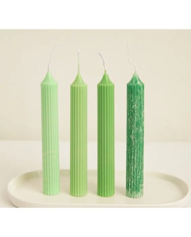 Uzun Yuvarlak Çizgili Mika Mum Kalıbı - Mika Model: