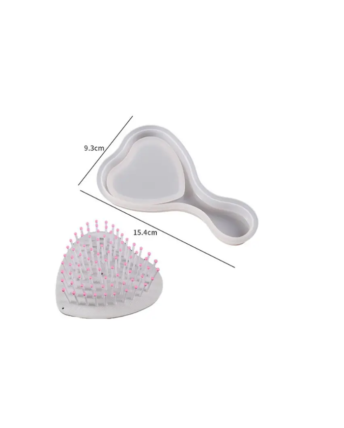 Kalp Epoksi Tarak Kalıp Seti - Hobi Silikon Kalıbı - Kod:1208