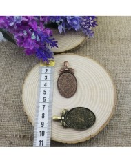 Kolye Ucu - Oval Bakır
