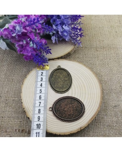 Kolye Ucu Eskitme Oval Antik Sarı