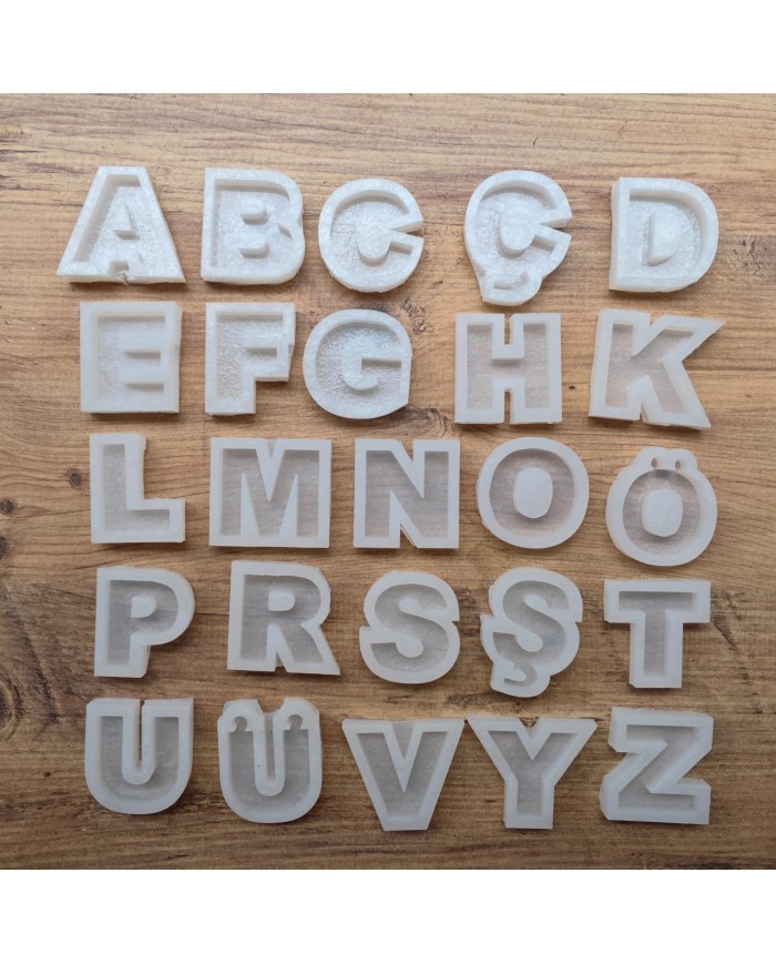 Tekli Harf Epoksi Reçine Kalıbı - E