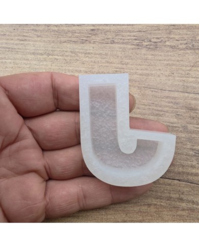 Tekli Harf Epoksi Reçine Kalıbı - J