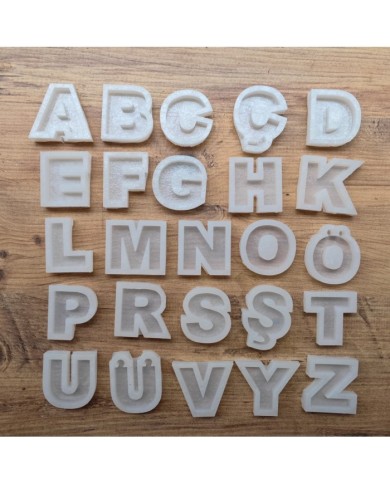 Tekli Harf Epoksi Reçine Kalıbı - T