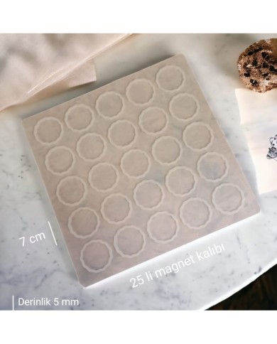 5 Adet 25 Lİ 7CM REÇİNE EPOKSİ MAGNET KALIBI DALGALI MODEL