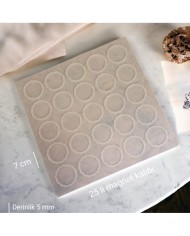 5 Adet 25 Lİ 7CM REÇİNE EPOKSİ MAGNET KALIBI DALGALI MODEL