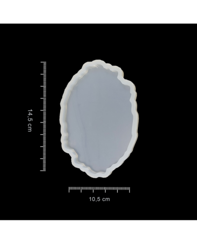 5 Adet Bardak Altı Reçine Epoksi Kalıp - Oval Dalgalı - B16