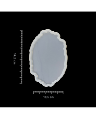 5 Adet Bardak Altı Reçine Epoksi Kalıp - Oval Dalgalı - B16