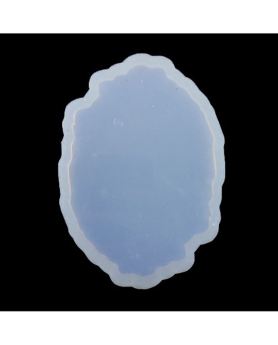 5 Adet Bardak Altı Reçine Epoksi Kalıp - Oval Dalgalı - B16