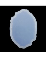 5 Adet Bardak Altı Reçine Epoksi Kalıp - Oval Dalgalı - B16