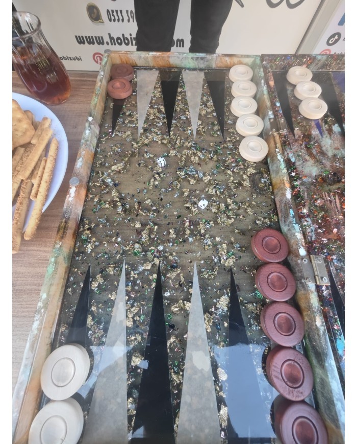 Tavla Silikon Kalıbı - Reçine epoksi Kalıp - 47x24 cm