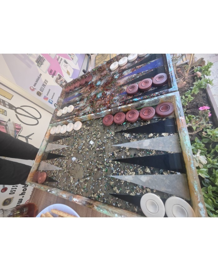 Tavla Silikon Kalıbı - Reçine epoksi Kalıp - 47x24 cm