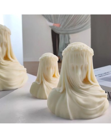 Peçeli Kadın Mum Silikon Kalıbı - Kod:1100