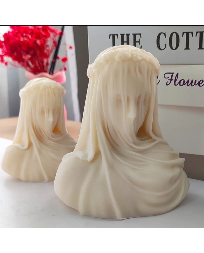 Peçeli Kadın Mum Silikon Kalıbı - Kod:1100