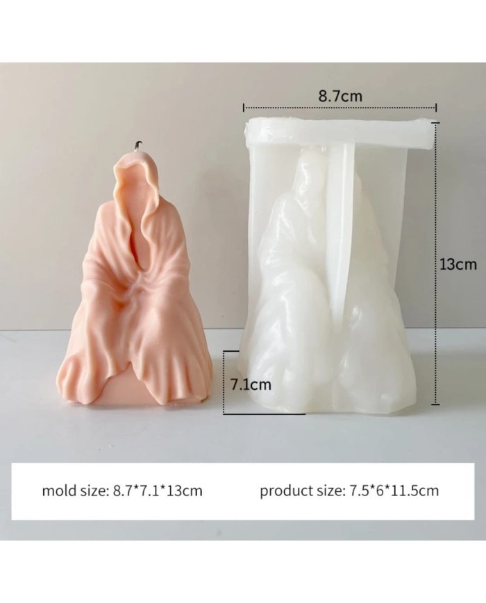 Hayalet Mum Kalıbı - Hobi Silikon Kalıbı - Kod:1102