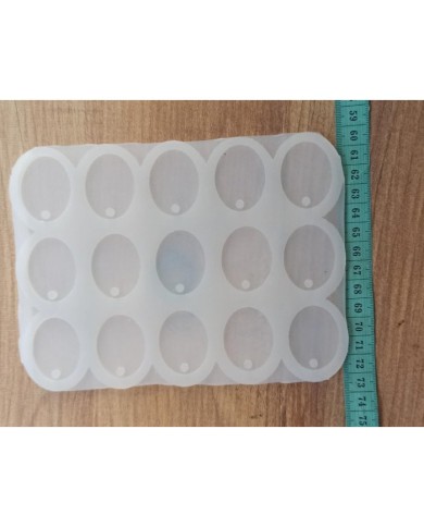 Oval Çoklu Reçine Epoksi Anahtarlık Ve Takı Kalıbı - Kod: SN1242