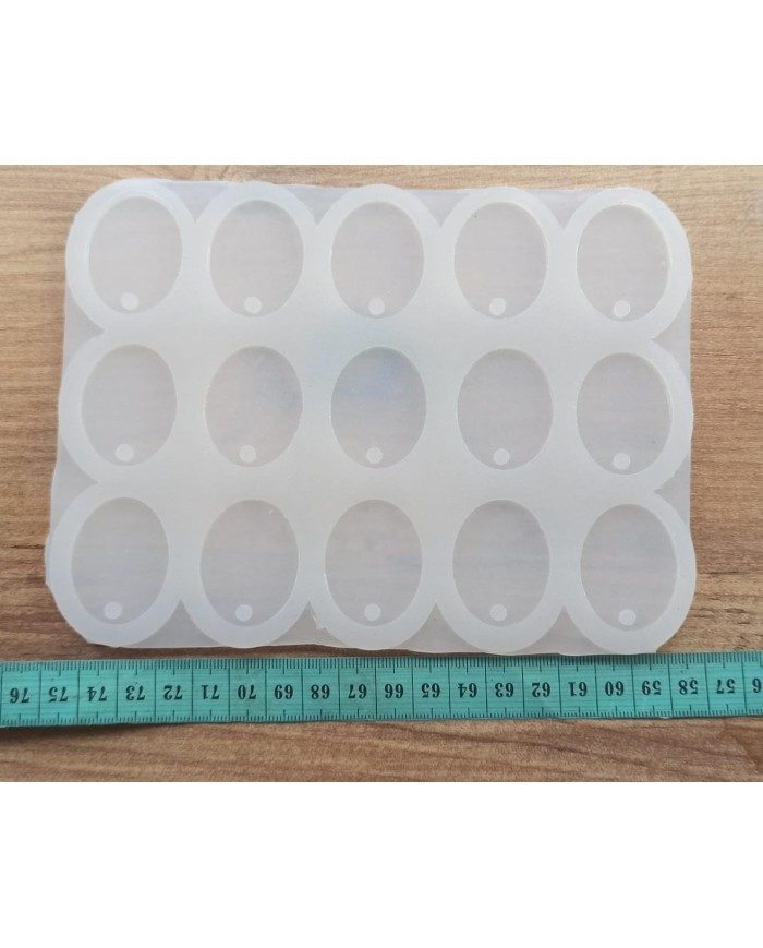 Oval Çoklu Reçine Epoksi Anahtarlık Ve Takı Kalıbı - Kod: SN1242