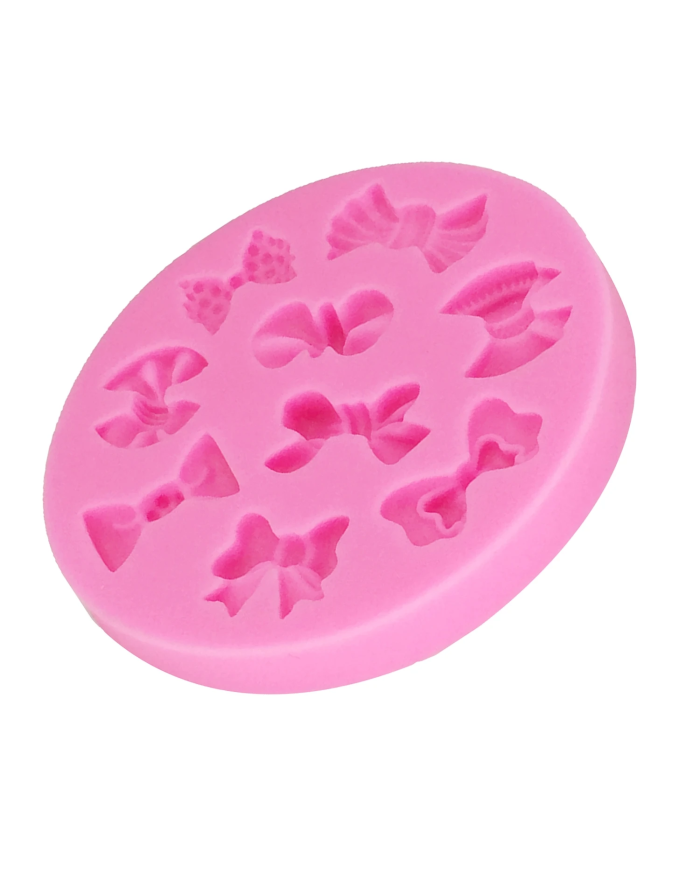 Silikon  Mum Kalıbı - 3D Papyon Şeklinde, Kek, Çikolata Silikon Kalıbı - Kod:1127