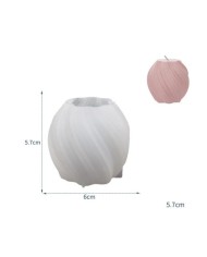 3D Geometrik Dalga Mum Silikon Kalıp -Kod:943