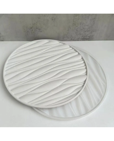 Büyük Daire Tepsi Reçine Epoksi Kalıp - 300mm - Kod:1111