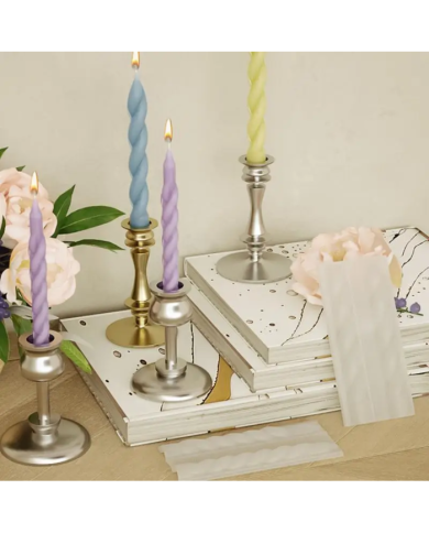 Pimli Örgü Şamdan Mum Kalıbı - Hobi Silikon Kalıbı -Kod:1115