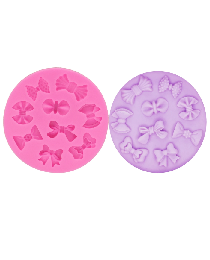 Silikon  Mum Kalıbı - 3D Papyon Şeklinde, Kek, Çikolata Silikon Kalıbı - Kod:1127