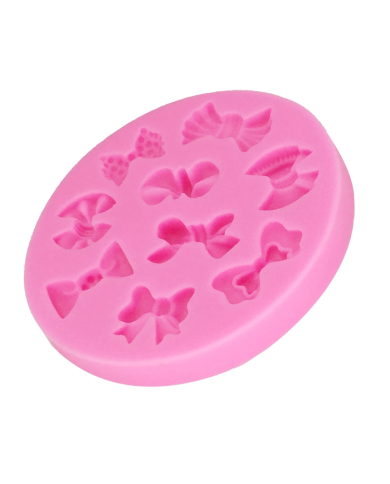 Silikon  Mum Kalıbı - 3D Papyon Şeklinde, Kek, Çikolata Silikon Kalıbı - Kod:1127