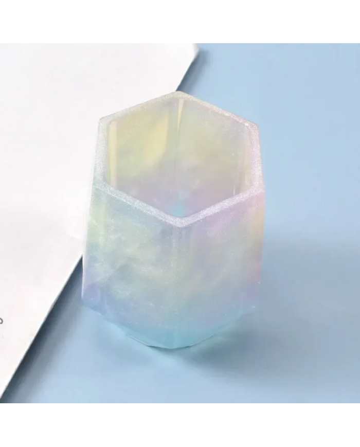 Altıgen Şekilli kalemlik- Hobi Silikon Kalıbı -Kod:1139