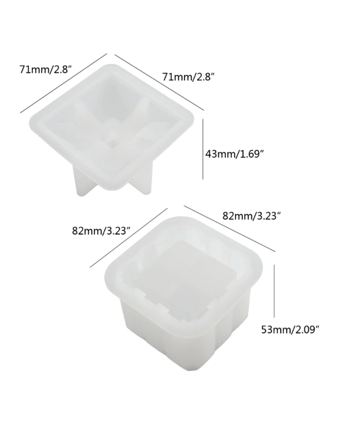 Epoksi,Beton Şekerlik, Saklama Kutusu Kalıbı -Kod:1156