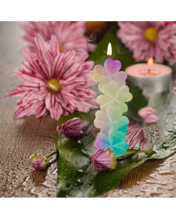 Yonca Modeli 3D Mum Hobi Silikon Kalıbı - Kod: 1151