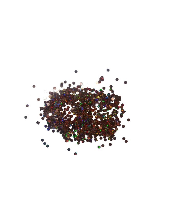 Epoksi Süsleme Glitter Pul Geometrik Kahverengi-5 gr