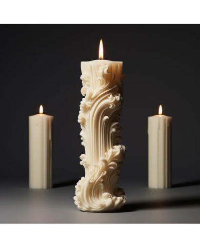 Avrupa Dantel Desen Silindir Mum Kalıbı Kod:1181