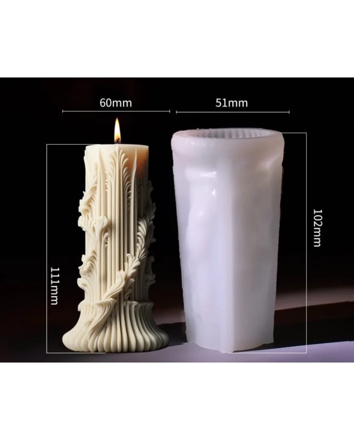 Bitki Asma Model Roma Sütun Mum Kalıbı Kod:1182