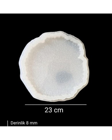 Tırtıklı Yuvarlak Tepsi Kalıbı  - Hobi Silikon Kalıbı