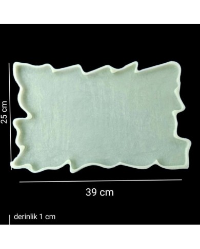 Eksantrik Büyük Boy Silikon Epoksi Reçine Tepsi Kalıbı