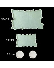 Eksantrik Silikon Reçine Epoksi Tepsi Kalıbı Seti