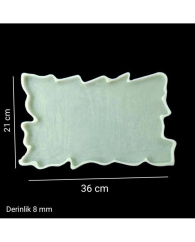 Eksantrik Dikdörtgen Silikon Epoksi Reçine Tepsi Kalıbı