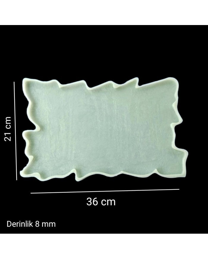 Eksantrik Dikdörtgen Silikon Epoksi Reçine Tepsi Kalıbı