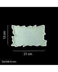 Eksantrik Dikdörtgen Silikon Epoksi Reçine Tepsi Kalıbı - 21 cm