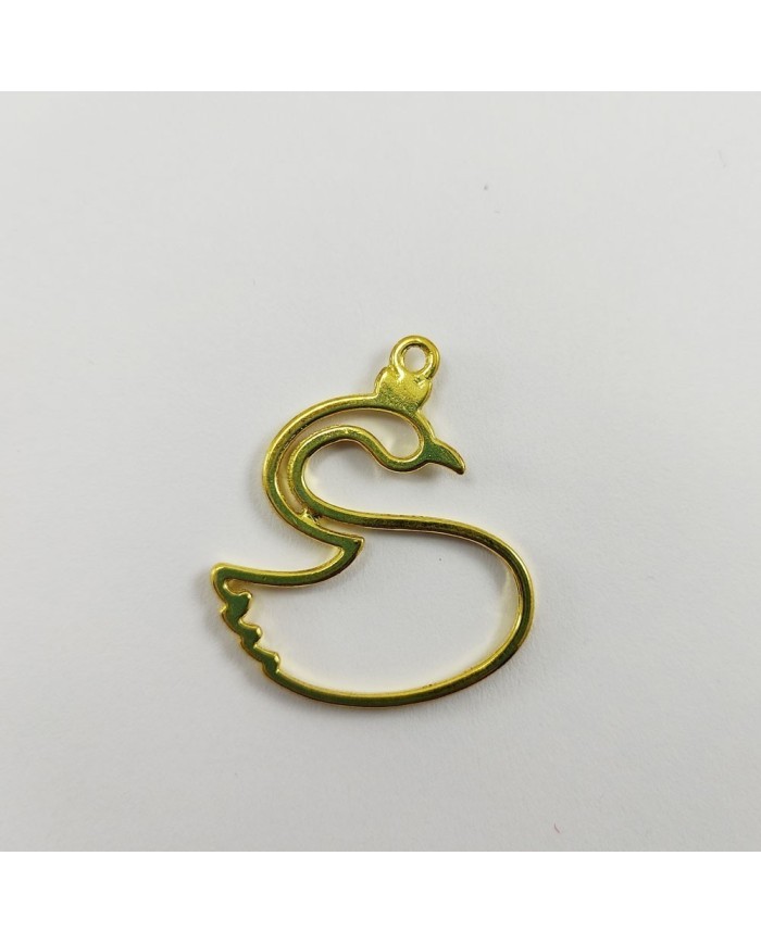 Kuğu Model Reçine Metal Kolye Ucu