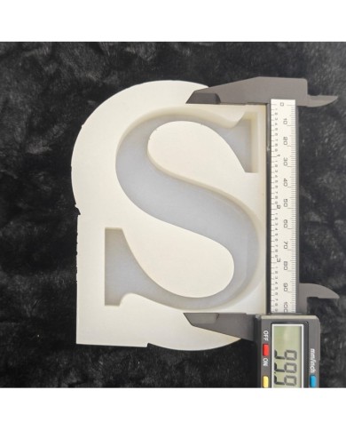 S Harfi Epoksi Beton Mum Kalıp - L Boy