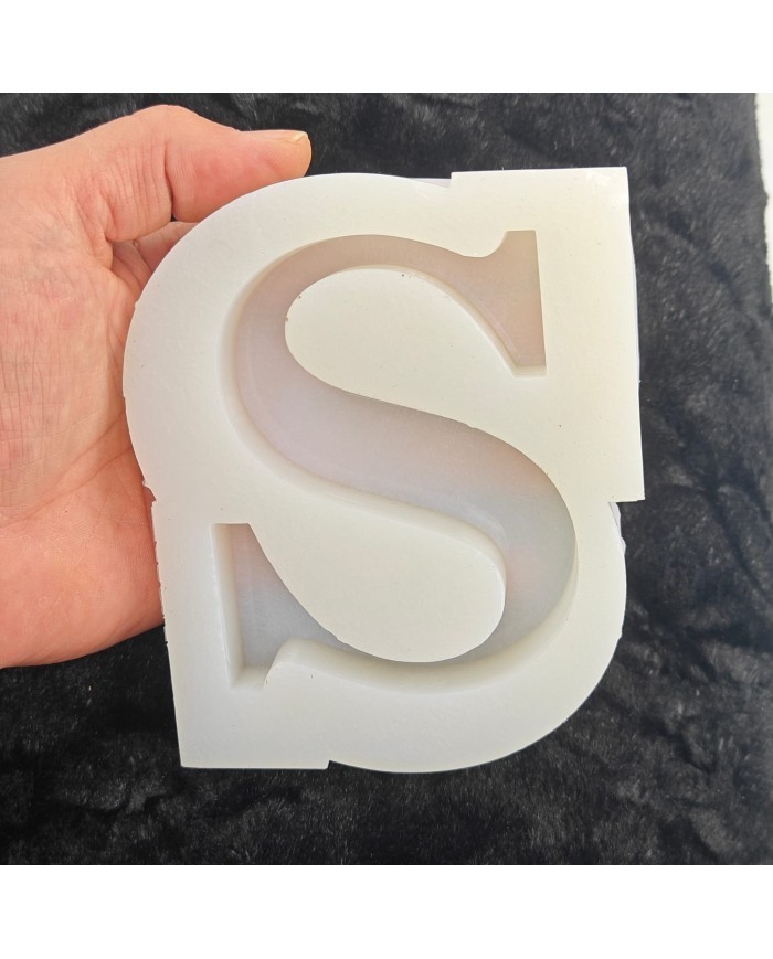 S Harfi Epoksi Beton Mum Kalıp - L Boy